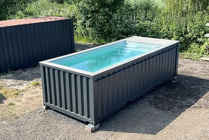 PISCINA CONTAINER 20 PIEDI JET SWIMMING GRIGIO ANTRACITE