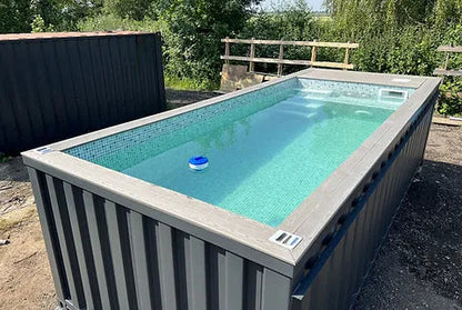 PISCINA CONTAINER 20 PIEDI JET SWIMMING GRIGIO ANTRACITE